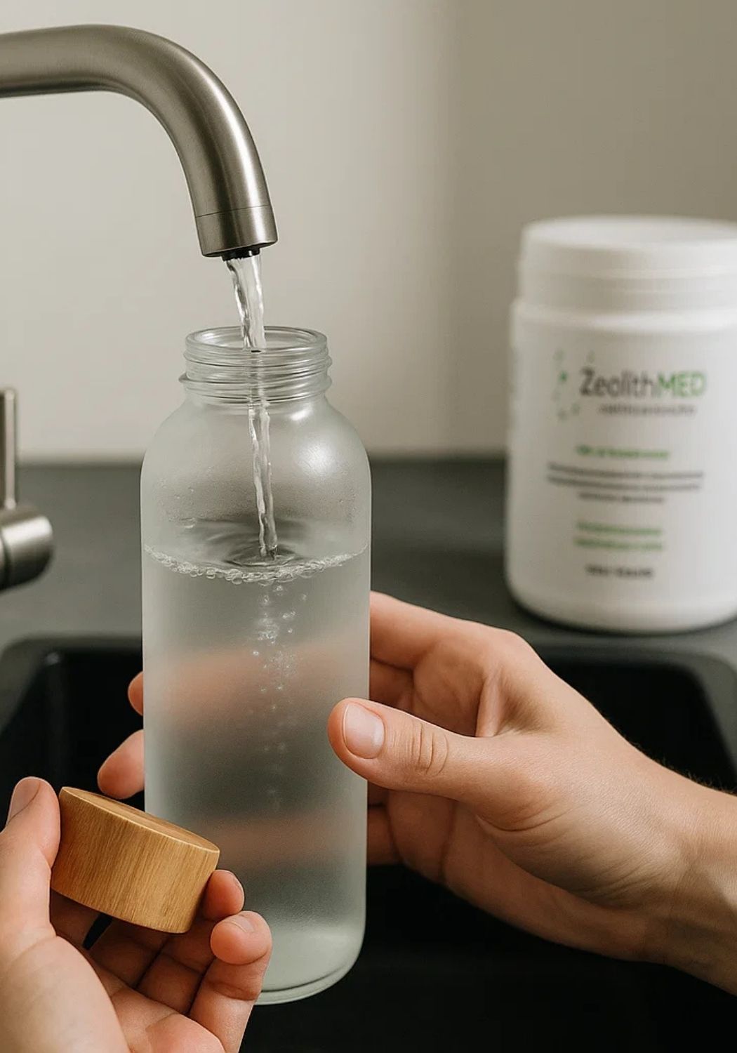 Botella de cristal de 500 ml (blanca/transparente)