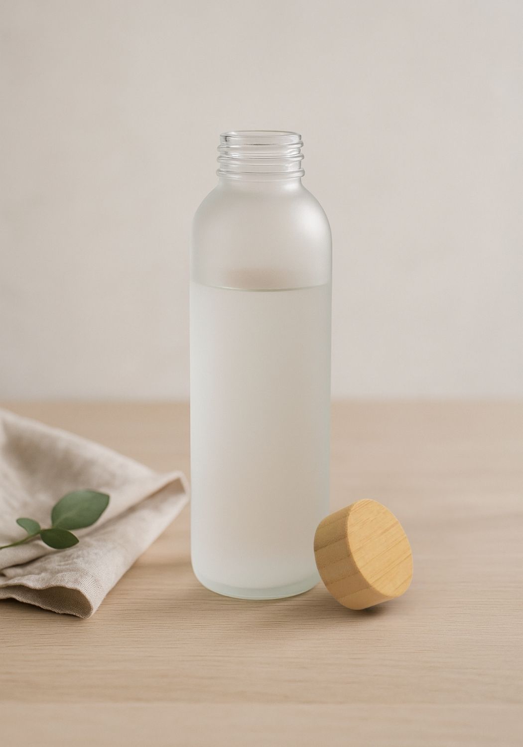 Botella de cristal de 500 ml (blanca/transparente)