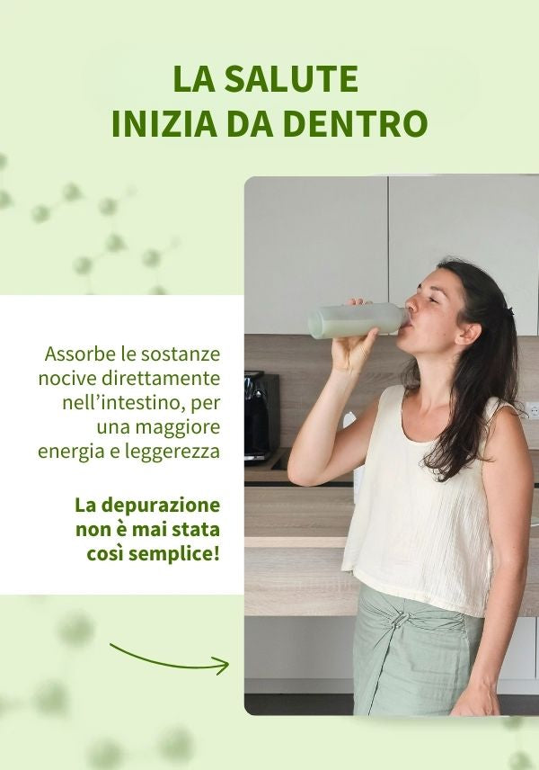 Set iniziale: capsule detox con bottiglia e guida