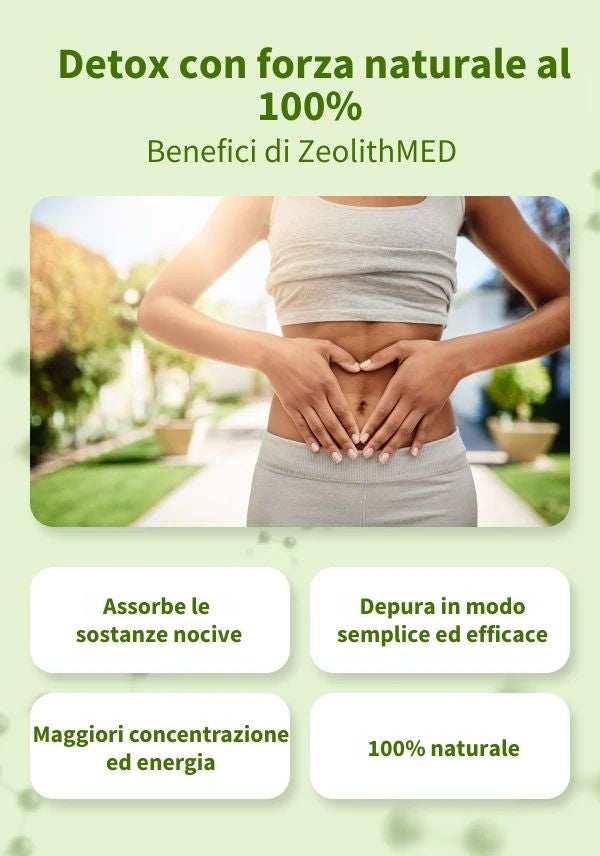 ZeolithMED polvere detox 650g, dispositivo medico con certificato CE