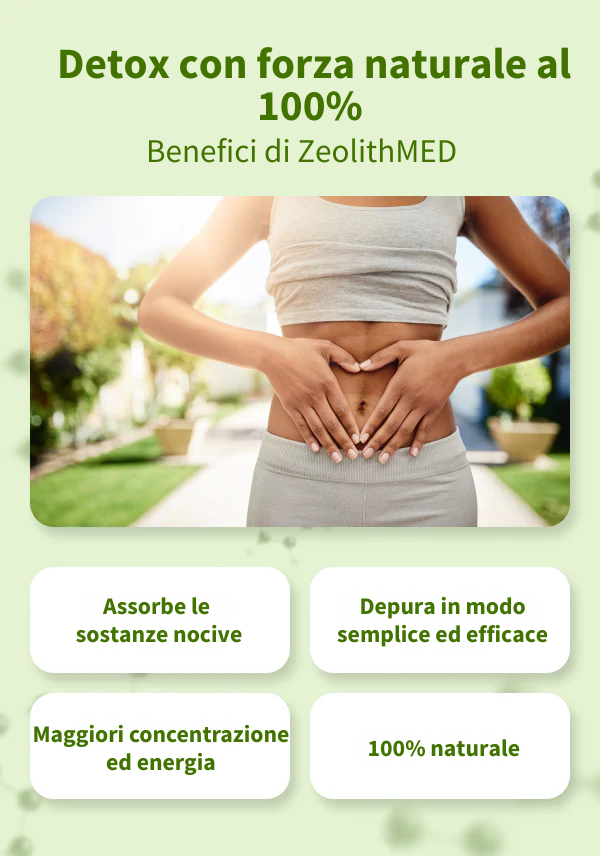 ZeolithMED polvere detox 400g, dispositivo medico con certificato CE