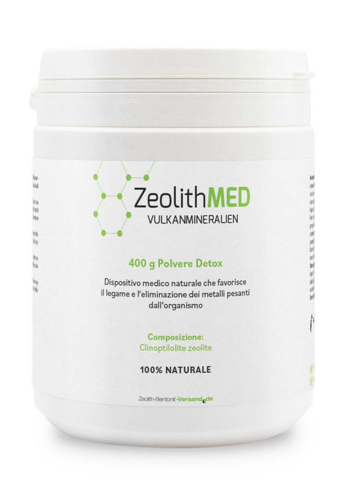 ZeolithMED polvere detox 400g, dispositivo medico con certificato CE