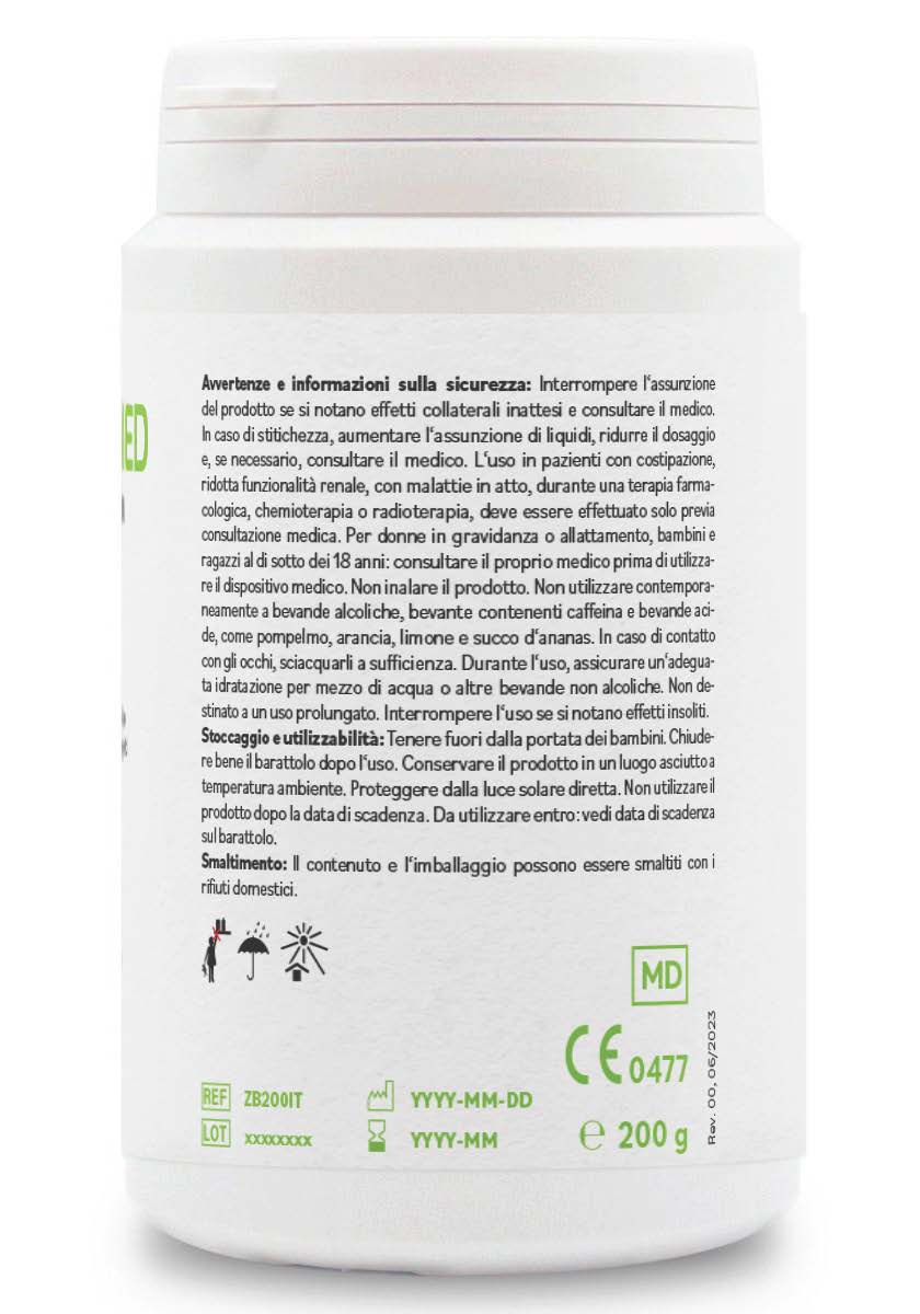ZeoBentMED polvere detox 200g, dispositivo medico con certificato CE