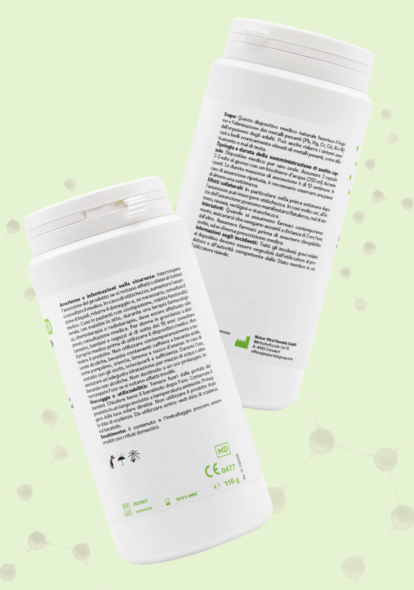 ZeolithMED 200 capsule detox, dispositivo medico con certificato CE