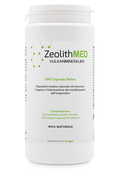 ZeolithMED 200 capsule detox, dispositivo medico con certificato CE