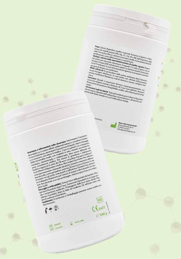 ZeolithMED 600 capsule detox, dispositivo medico con certificato CE