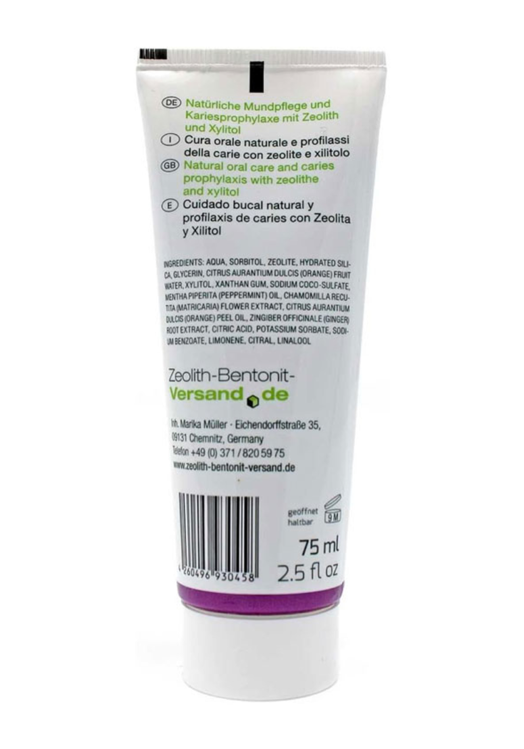 6x ZeolithMED pasta dentífrica 75ml en envase económico, pasta dentífrica sin flúor