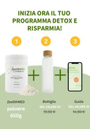 Set iniziale: polvere detox con bottiglia e guida