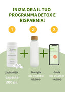 Set iniziale: capsule detox con bottiglia e guida