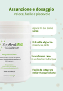 ZeoBentMED polvere detox 400g, dispositivo medico con certificato CE