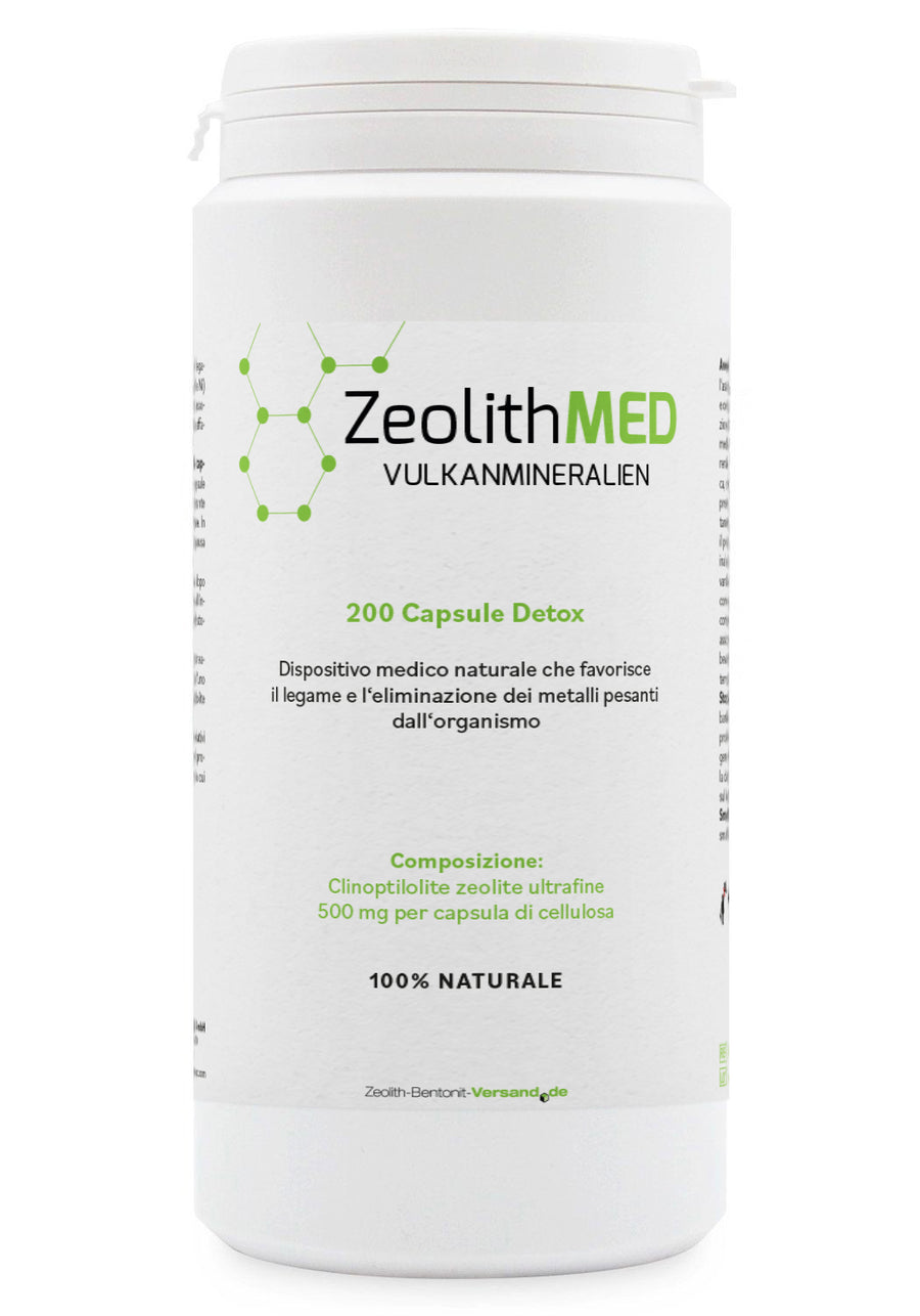 ZeolithMED 200 capsule detox, dispositivo medico con certificato CE